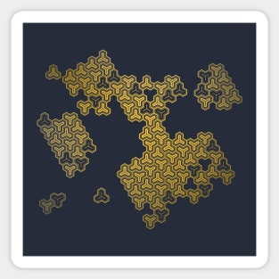 Japanese art inspired golden like pattern Sticker